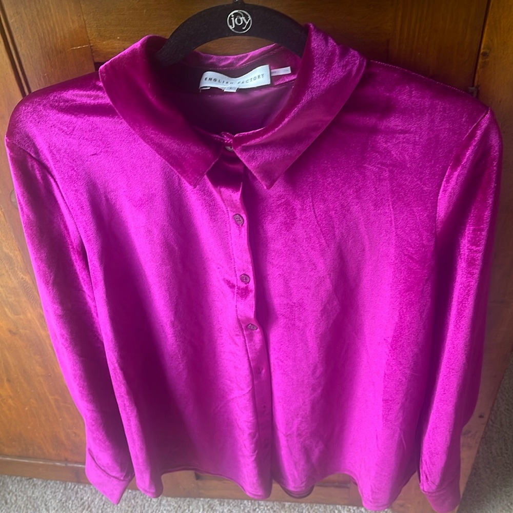 NWOT English factory velvet top